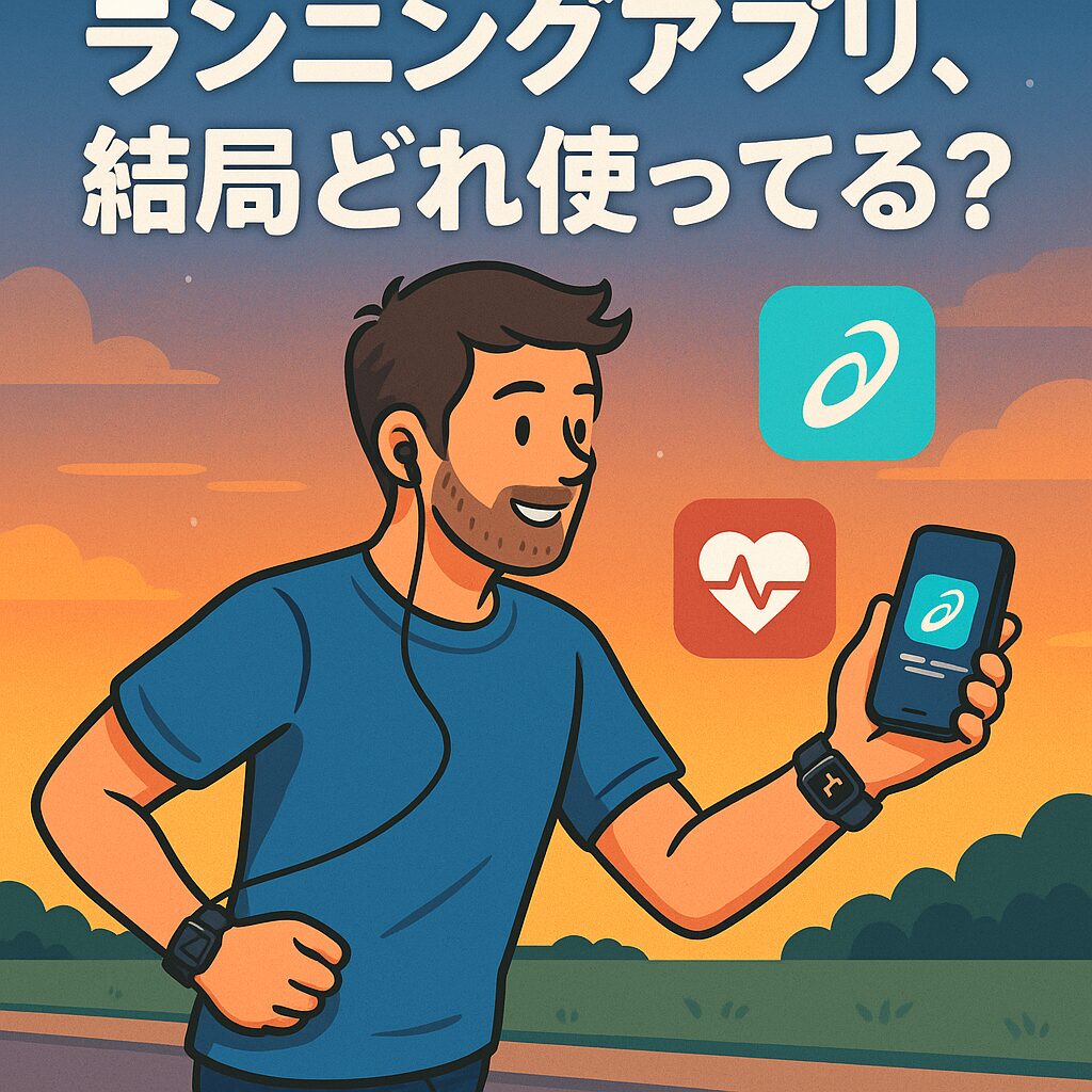 ランニングアプリはどれがいいと問いかけてる画像