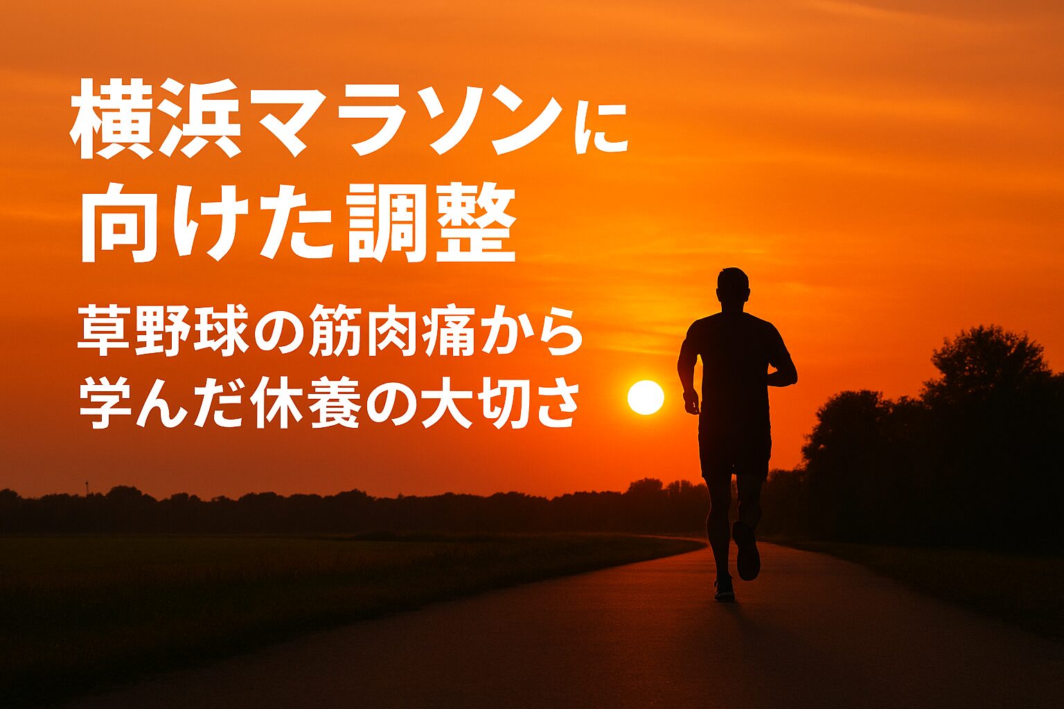 夕暮れのランニング準備