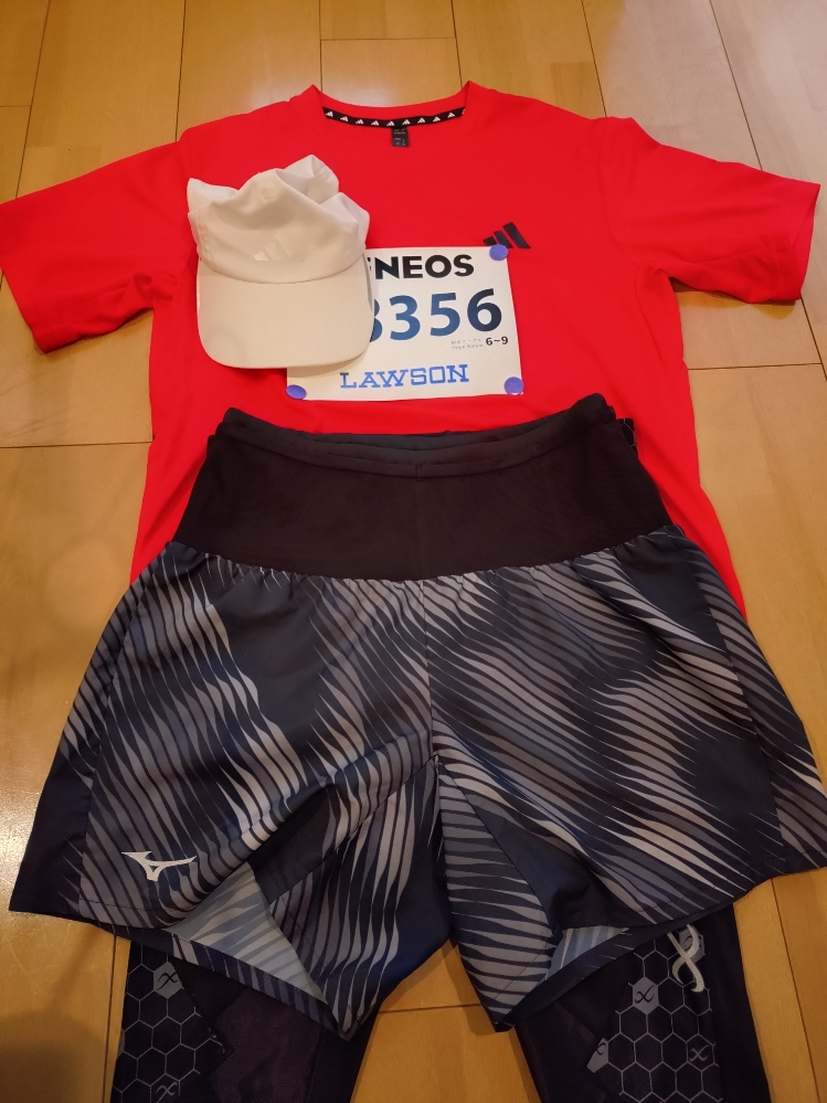 横浜マラソン当日の着る予定の画像